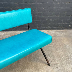Mid-Century Modern Retro Iron Bench Love Seat Sofa, 1960’s