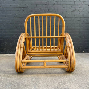 Vintage Bamboo Wood Adjustable Lounge Chair, 1960’s
