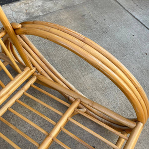 Vintage Bamboo Wood Adjustable Lounge Chair, 1960’s
