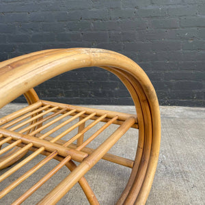 Vintage Bamboo Wood Adjustable Lounge Chair, 1960’s