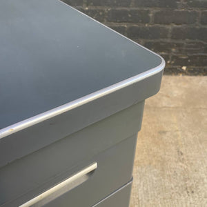 Vintage Industrial Metal Executive Desk, c.1970’s