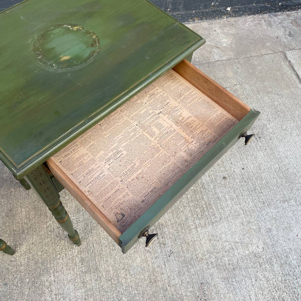 Pair of Antique Continental Style Painted Wood End Table / Night Stands, c.1960’s