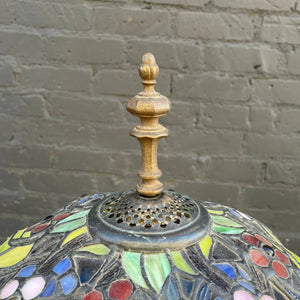 Antique Tiffany Style Floor Lamp with with Original Glass Shade, c.1940’s