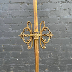 Antique Tiffany Style Floor Lamp with with Original Glass Shade, c.1940’s