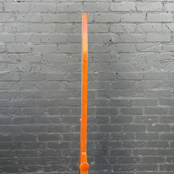 Vintage Danish Modern Sculpted Teak Free Standing Dressing Mirror, c.1960’s