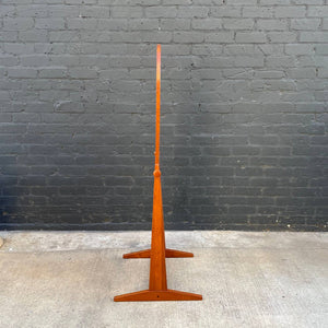 Vintage Danish Modern Sculpted Teak Free Standing Dressing Mirror, c.1960’s