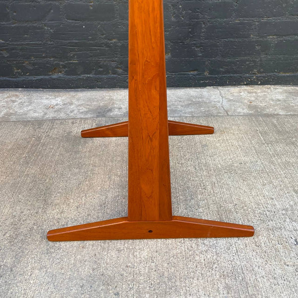 Vintage Danish Modern Sculpted Teak Free Standing Dressing Mirror, c.1960’s