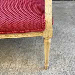Antique French XVI Carved Wood Love Seat Sofa, c.1950’s