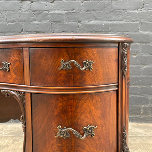 Antique Edwardian Mahogany Kidney Writing Desk, c.1950’s