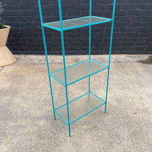 Vintage Iron & Glass Obelisk  Etagere Bookshelf, c.1970’s