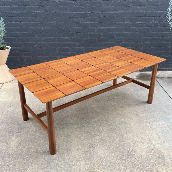 Floating Sculpted Top Walnut Dining Table