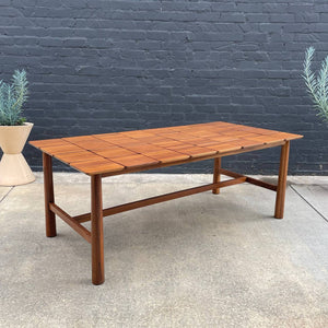 Floating Sculpted Top Walnut Dining Table