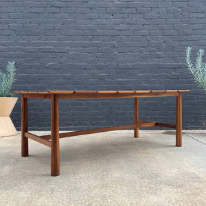 Floating Sculpted Top Walnut Dining Table