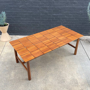 Floating Sculpted Top Walnut Dining Table