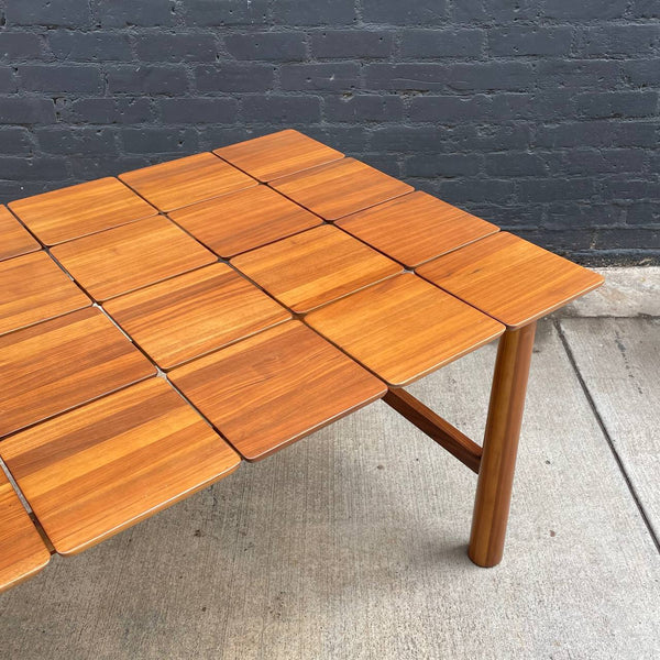 Floating Sculpted Top Walnut Dining Table