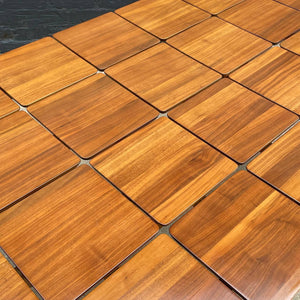 Floating Sculpted Top Walnut Dining Table