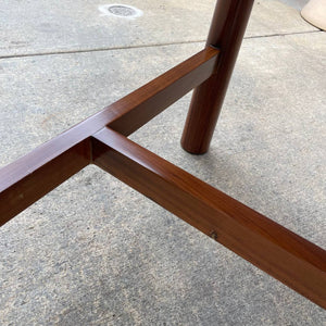 Floating Sculpted Top Walnut Dining Table