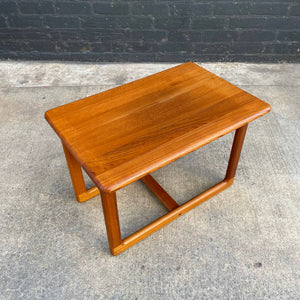 Danish Modern Solid Teak Side Table, 1960’s