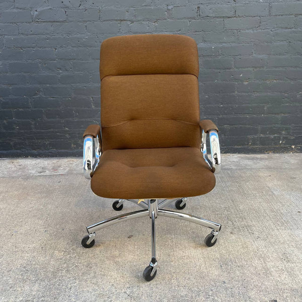 Mid-Century Modern Chrome Office Chair by Steelcase, c.1970’s