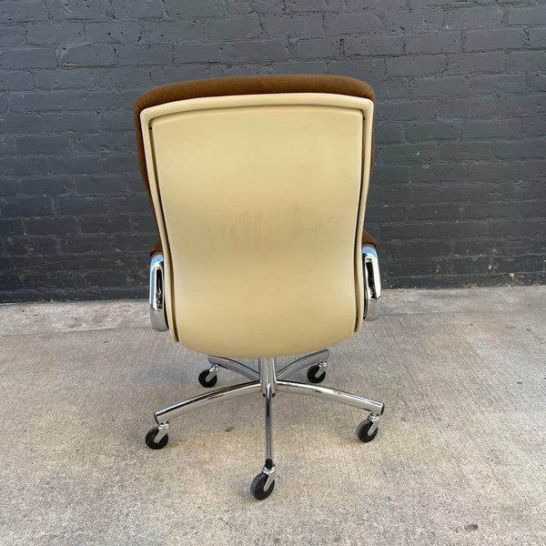 Mid-Century Modern Chrome Office Chair by Steelcase, c.1970’s