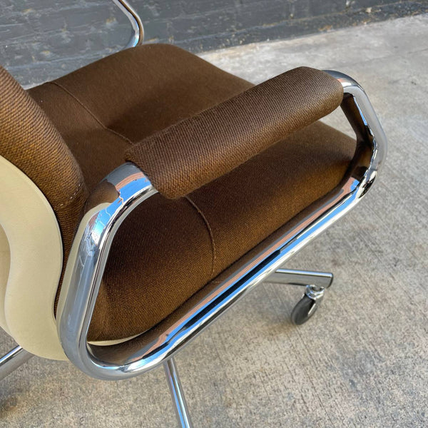 Mid-Century Modern Chrome Office Chair by Steelcase, c.1970’s
