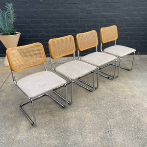 Mid-Century Modern Chrome & Wicker Dining Set, c.1970’s