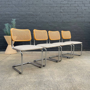 Mid-Century Modern Chrome & Wicker Dining Set, c.1970’s