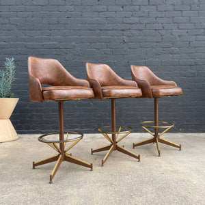 Mid-Century Modern Swiveling Bar Stools, c.1960’s
