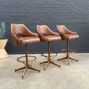 Mid-Century Modern Swiveling Bar Stools, c.1960’s