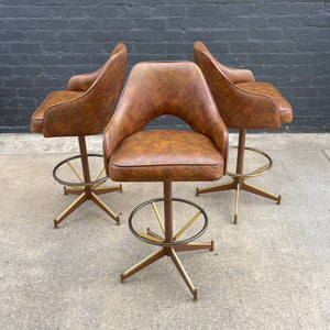 Mid-Century Modern Swiveling Bar Stools, c.1960’s