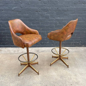 Mid-Century Modern Swiveling Bar Stools, c.1960’s
