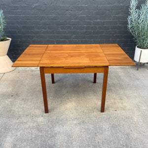 Vintage Danish Modern Expanding Teak Draw-Leaf Dining Table, c.1960’s