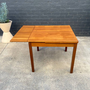 Vintage Danish Modern Expanding Teak Draw-Leaf Dining Table, c.1960’s