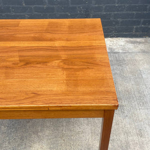 Vintage Danish Modern Expanding Teak Draw-Leaf Dining Table, c.1960’s