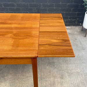 Vintage Danish Modern Expanding Teak Draw-Leaf Dining Table, c.1960’s