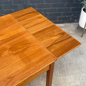 Vintage Danish Modern Expanding Teak Draw-Leaf Dining Table, c.1960’s