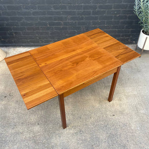 Vintage Danish Modern Expanding Teak Draw-Leaf Dining Table, c.1960’s