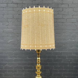 Vintage Mid-Century Modern Monumental Polished Brass Floor Lamp, c.1960’s