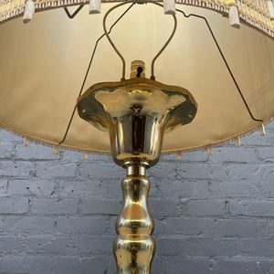 Vintage Mid-Century Modern Monumental Polished Brass Floor Lamp, c.1960’s