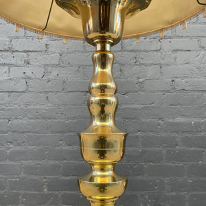 Vintage Mid-Century Modern Monumental Polished Brass Floor Lamp, c.1960’s