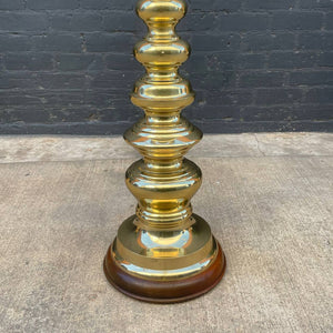 Vintage Mid-Century Modern Monumental Polished Brass Floor Lamp, c.1960’s