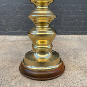Vintage Mid-Century Modern Monumental Polished Brass Floor Lamp, c.1960’s