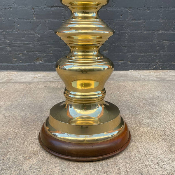 Vintage Mid-Century Modern Monumental Polished Brass Floor Lamp, c.1960’s