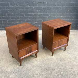 Pair of Vintage Mid-Century Modern Walnut Night Stands by Morris of CA, c.1960’s