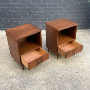 Pair of Vintage Mid-Century Modern Walnut Night Stands by Morris of CA, c.1960’s