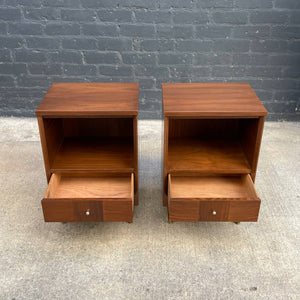 Pair of Vintage Mid-Century Modern Walnut Night Stands by Morris of CA, c.1960’s
