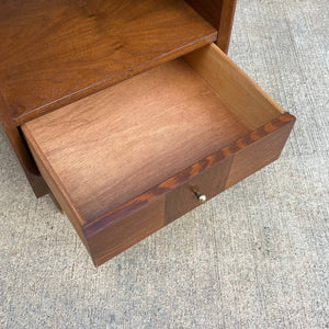 Pair of Vintage Mid-Century Modern Walnut Night Stands by Morris of CA, c.1960’s