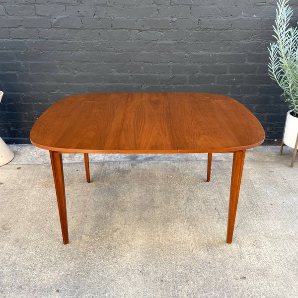 Vintage Mid-Century Modern Expanding Oval Walnut Dining Table, c.1960’s