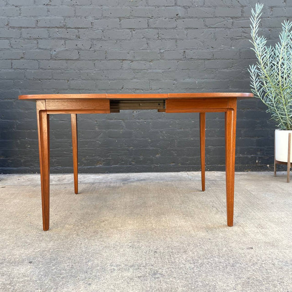 Vintage Mid-Century Modern Expanding Oval Walnut Dining Table, c.1960’s