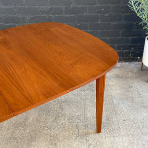 Vintage Mid-Century Modern Expanding Oval Walnut Dining Table, c.1960’s